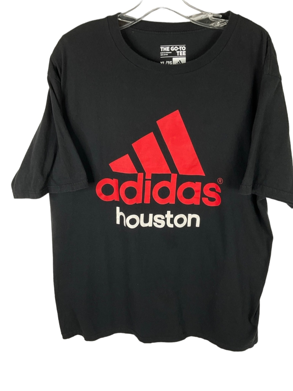 Adidas T Shirt Mens The Go To Houston Texans Logo Black/Red 100% Cotton XL